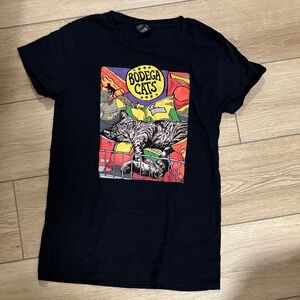 Bodega Cats Graphic Tee - Black with Multicolor Print